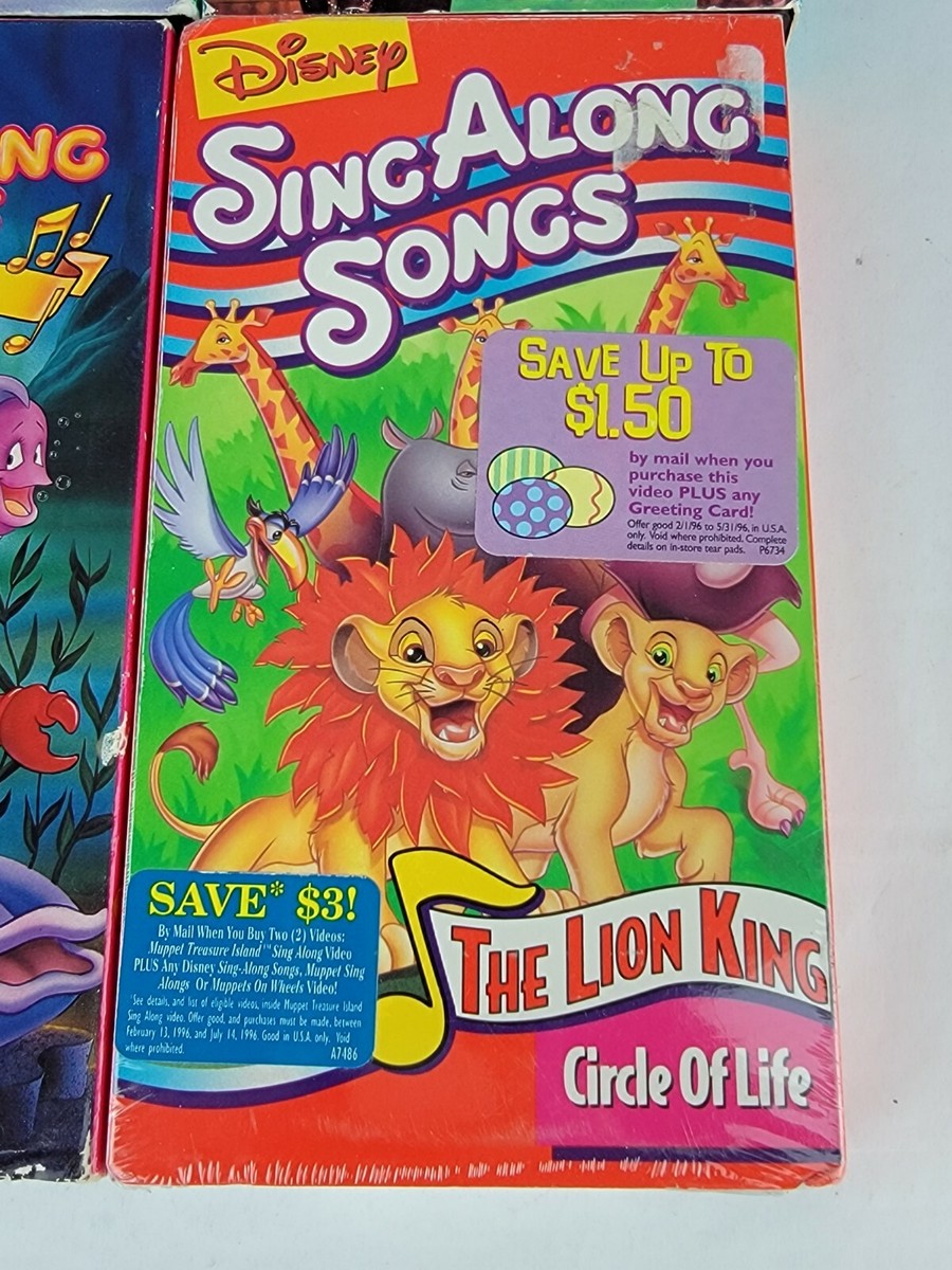 Disney Sing Along Songs VHS Taps Lot of 4 Zip A Dee Doo Dah Under
