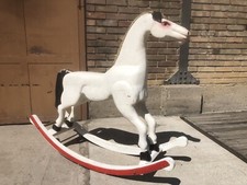 Großes altes Holzpferd Schaukelpferd   Karussellpferd  124cm  Rarität ca. 1900