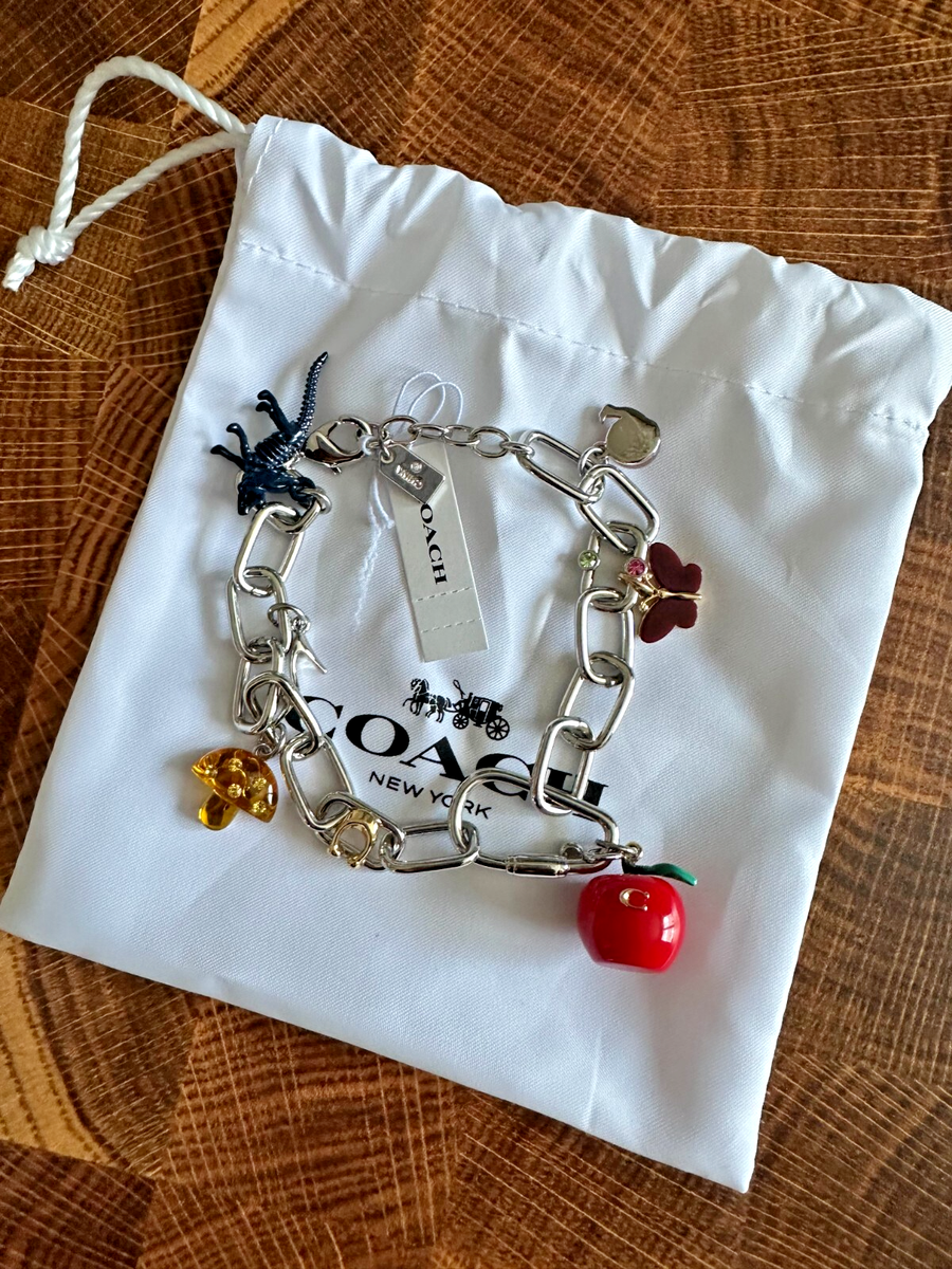 BN Coach CAD43 Mushroom ,Rexy And Apple Charm Bracelet | eBay