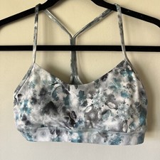 Lululemon Flow Y Bra Nulu Light Support, A  C Cups Kaleidofloral Multi size 8