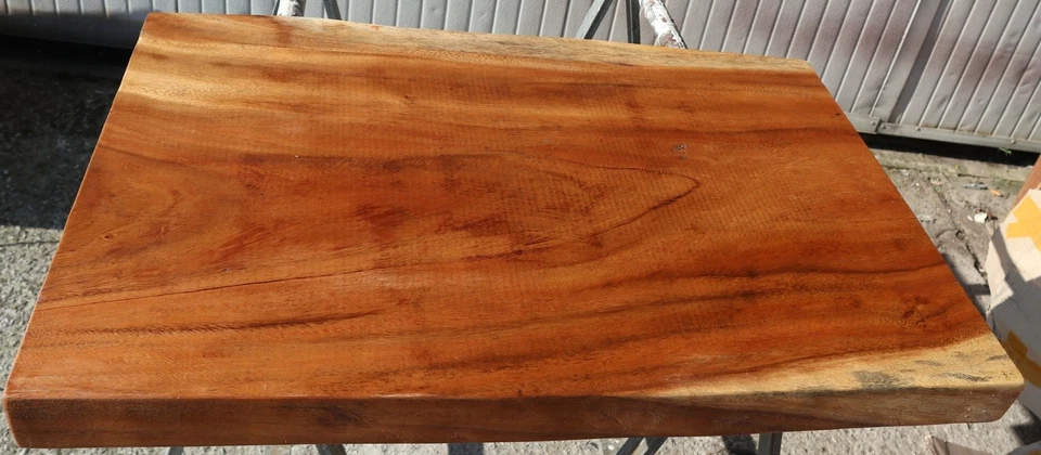 Piano in legno top massello suar o noce indiano per bagno cm 81x55x5,5h tavola n Foto 2 de 4