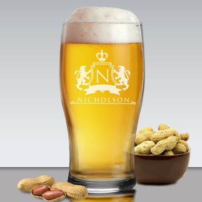 Custom Engraved Pub Beer Glass - Gifts For Men, Wedding Party, Groomsmen, Him