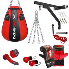 Boxig Punchbag Pear shaped maize bag  punch bag  wall bracket OR Hook CHAIN Maxx