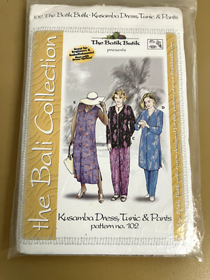 The Bali Collection 102 UNCUT Sewing Pattern, Kusamba Dress, Tunic & Pants