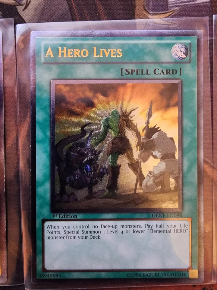 Yugioh A Hero Lives GENF-EN098 Ultimate Rare 1st Ed MP - Image 2 of 3