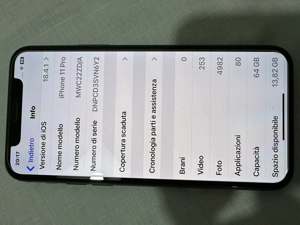 Apple iPhone 11 Pro - 64GB - Grigio siderale (Senza operatore) A2215 (CDMA +... - Immagine 3 di 4