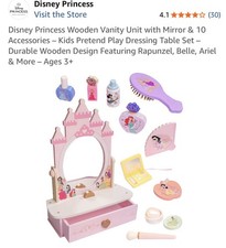 Disney Princess Wooden Vanity Unit With Mirror Brand New In Box