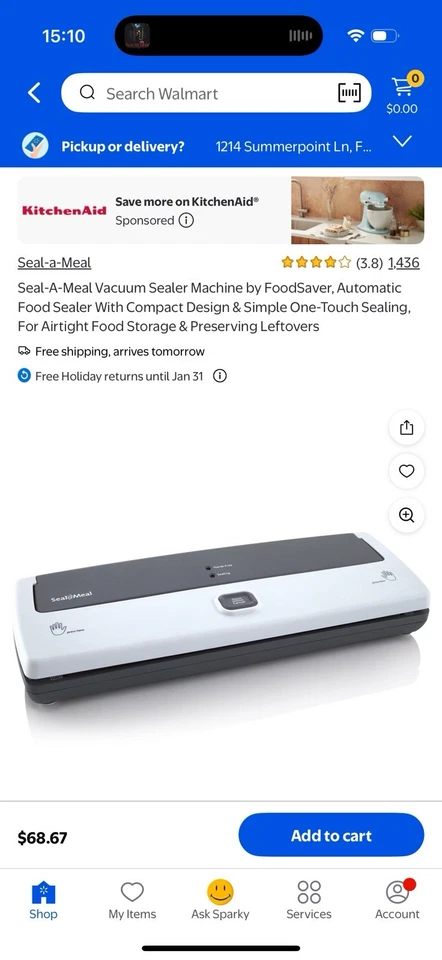 Bolsa selladora al vacío con bolsas de almacenamiento adicionales para almacenamiento de alimentos Foto 4 de 4