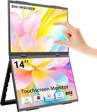 14" Dual Touch Portable Monitor, 1200P USB-C  HDMI Display with Speakers