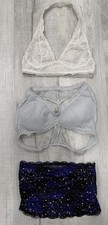 Victoria s Secret Lace Bralette Lot Of 2 And 1 VS Pink Lace Bandeau All Size S