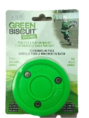 NEW Green Biscuit Orginal Hockey Passing Training Puck Indoor/Outdoor
