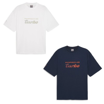PUMA Herren T-Shirt - Porsche Turbo Motorsport Tee, Kurzarm, Logo-Print, Baum...