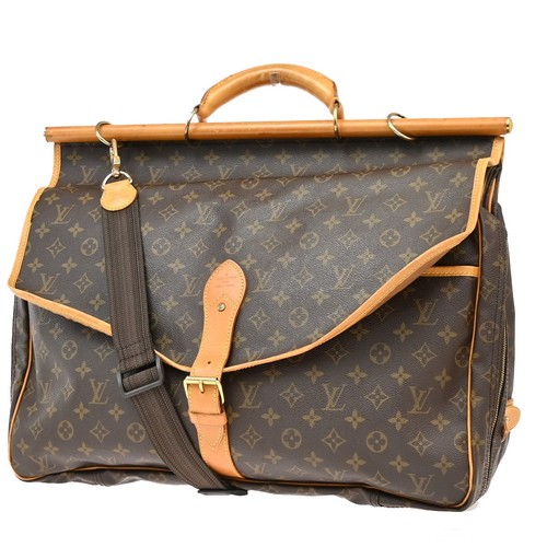 Louis Vuitton Sac Chasse Hunting Bag Monogram Canvas Brown Travel Bag