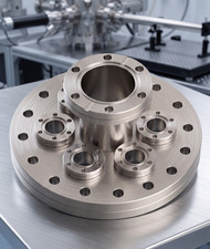 DN100CF 6" Multiport Flange | 2.75" CF Raised Center + 6x 1.33" Ports | MDC