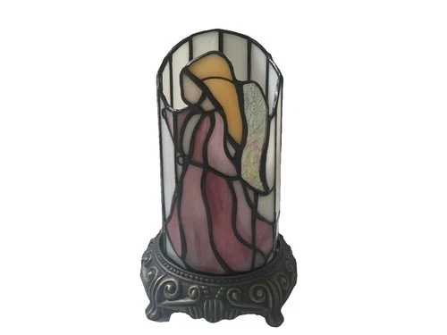 Tiffany Style Angel Stained Glass Table Lamp Nightlight Works Nursery Bedside