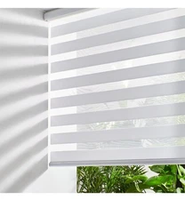Persilux Cordless Zebra Blinds for Windows Free-Stop Roller Windows Shades (24"