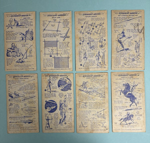 1949 Nabisco, Straight Arrow Book One, Trading Cards #s 5,11,12,16,17,18,22,28.