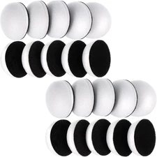 Chengu 20 Pieces Mini Ink Blending Foams Tool round Replacement Foam Pads White 