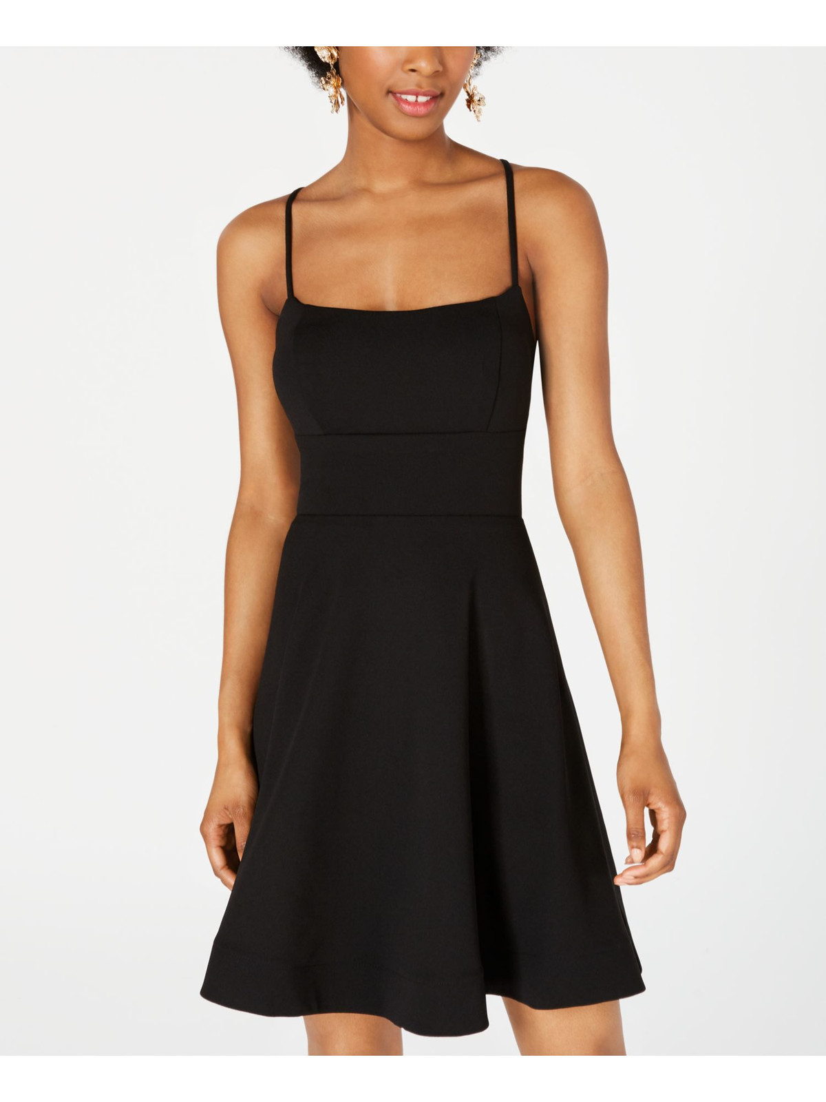 Black Spaghetti Strap Fit & Flare Dress for Juniors Size 11/12