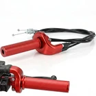 Aluminum Throttle Tube and Cable Assembly Fits Honda CRF250R CRF450R Red