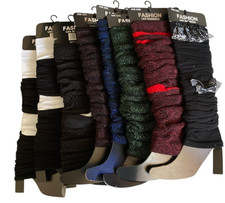 10 x womens leg warmers ladies girls slouch socks footless dance 80s club