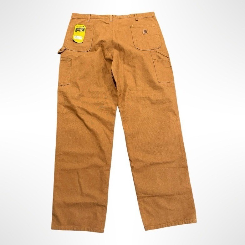 Carhartt B11 Loose Fit Washed Duck Utility Work Pants Men 44x36 Brown Carpenter thumbnail 2