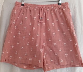 Kite Womens Shorts Size 14 Linen 100% Organic Cotton Pink Ladies Pockets