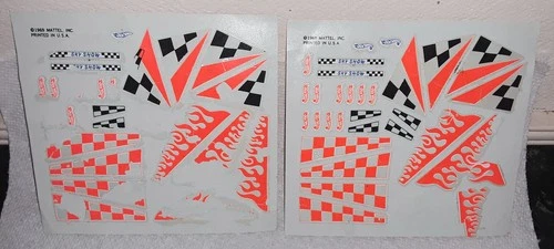 Original 1969 Mattel Redline Hot Wheels SKY SHOW Decals TWO SETS