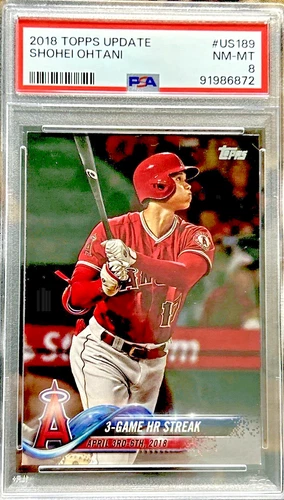 2018 Topps Update - Shohei Ohtani #US189 RC - PSA 8 NM/MT
