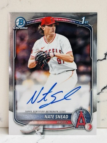 2025 Bowman Draft Chrome 1st Auto Nate Snead #CPA-NSN Angels Mint