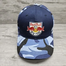Red Bull New York Hat Cap Soccer MLS Bayer Blue Camouflage Adjustable Official