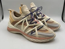 Jimmy Choo Women's White Multi Cosmos Runner Sneakers Shoes US Size 10.5/ EU 41