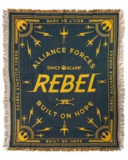 Disney Star Wars Blanket Rebel Alliance Built On Hope Woven Tapestry Throw