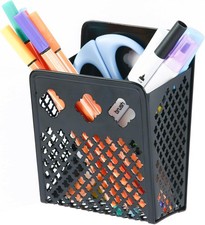 Magnetic Pencil Holder Mesh Stainless Steel Pen Organizer for Home and Office