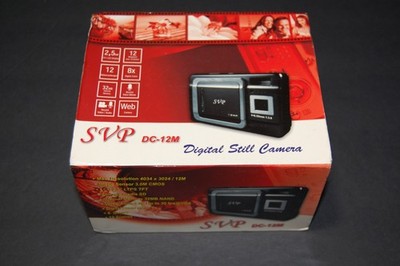 SVP DC-12M 12MP Digital Still Camera Black 8x Digital Zoom Web Camera NIB