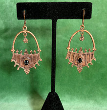 Boho Copper Dangle EARRINGS Bohemian Tribal Ethnic