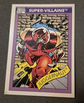 1991 Marvel Universe Juggernaut Toy Biz Promo Variant Rare Blue Back Card