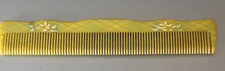 Vintage CELLULOID Baby Hair Comb Hand Painted Flowers