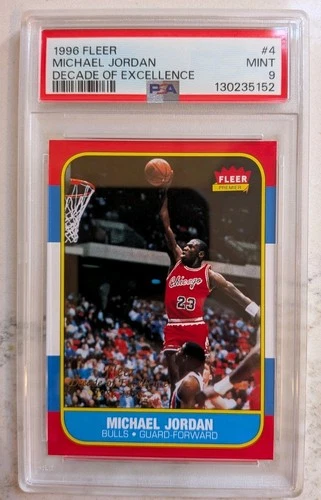 1996 Fleer Decade of Excellence 4 Michael Jordan PSA 9