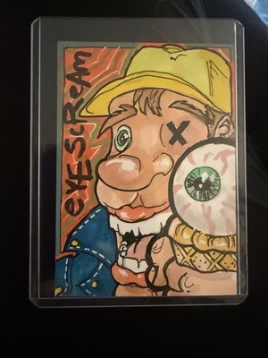 Scream For Eyes Cream;  Sunday Funnies  SERIES Original Sketch Cards M Mettlen