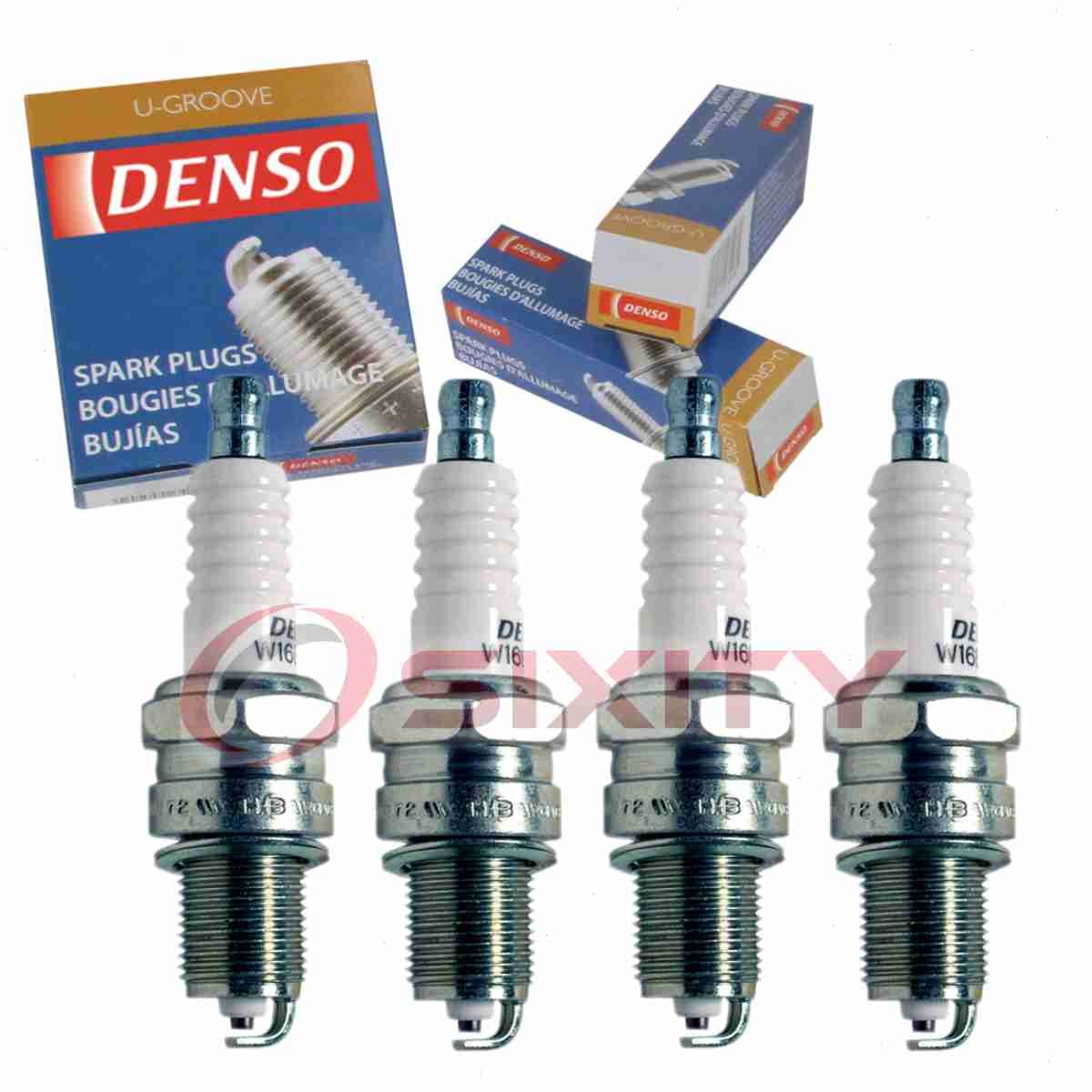 4 pc Denso Standard U-Groove Spark Plugs for 1989-1995 Plymouth Acclaim 2.5L bi