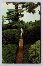 Charlottesville VA-Virginia, President James Monroe Garden, Vintage Postcard