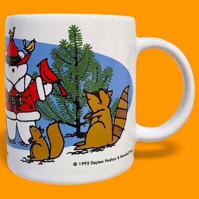 VTG Dayton Hudson 1995 Santabear Spruce Up the Earth Christmas Ceramic Mug 3.75''