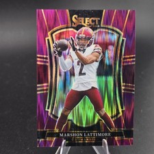 2025 Panini Select #189 Marshon Lattimore Purple Prizm Shock #/699