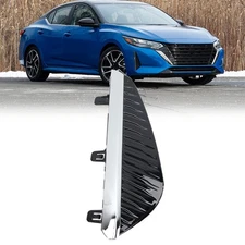 Right Front Fog Light Lamp Cover Bezel W/Chrome Trim For Nissan Sentra 2024-2025