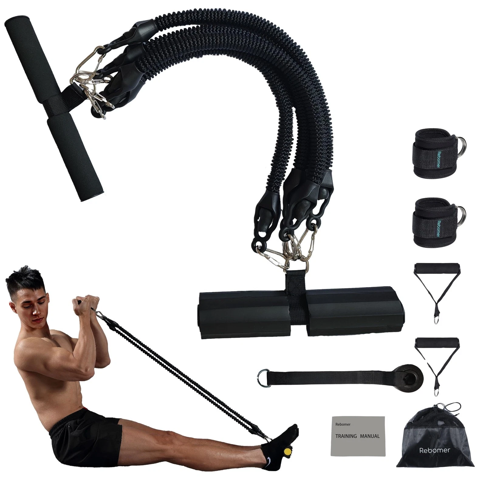 Resistance Bands Set, Exercise Bands with Handles, Fitness Bands for Working ...