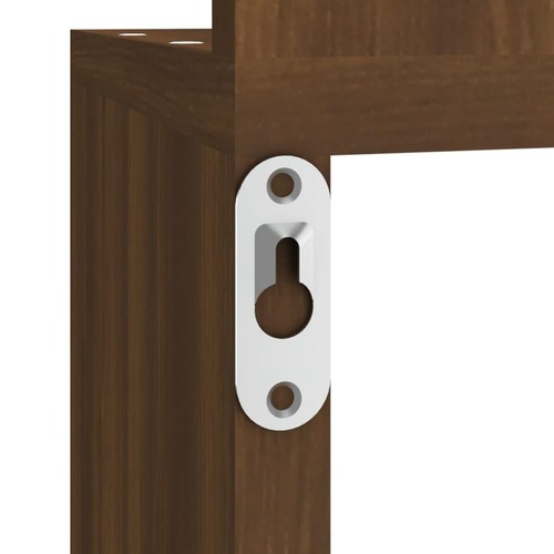 Estante de esquina de pared moderno montado en la pared unidad de estante de almacenamiento madera de ingeniería vidaXL - Imagen 42 de 43