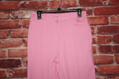 Sag Harbor Sport Womens Pants Size 10 Pink Flat Front Pockets Hook & Eye Close - Picture 2 of 5
