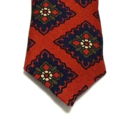 Seaward & Stearn Tie NWT Red Geometric Floral Elegance Luxury Handmade England - Picture 20 of 24