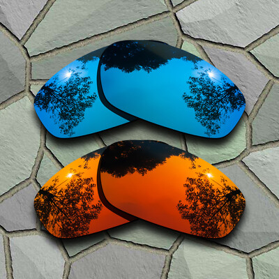 Sky Blue&Red Orange Lenses Replacement For-Oakley A Wire Polarized